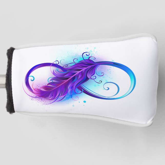 Infinity with Purple Feather Golf Headcover (Vorderseite)