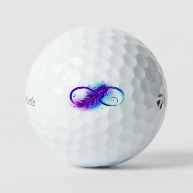 Infinity with Purple Feather Golfball (Vorderseite)