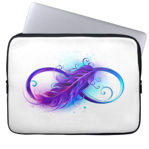 Infinity with Purple Feather Laptopschutzhülle