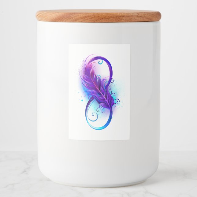Infinity with Purple Feather Lebensmitteletikett (Vorderseite)