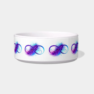 Infinity with Purple Feather Napf