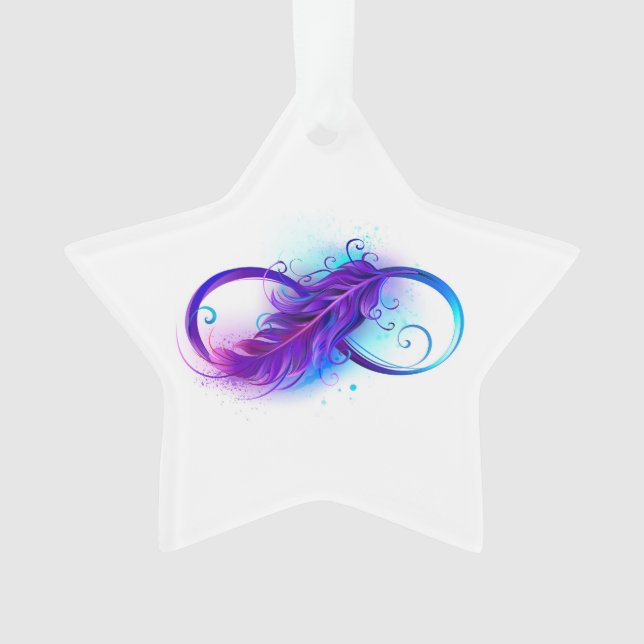 Infinity with Purple Feather Ornament (Vorderseite)