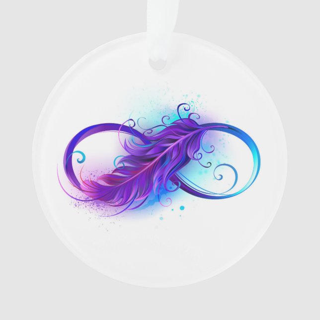 Infinity with Purple Feather Ornament (Vorderseite)
