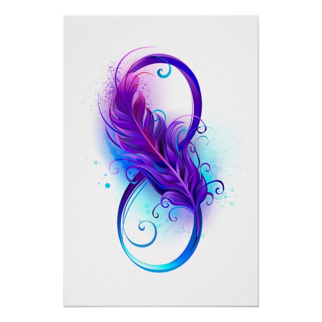 Infinity with Purple Feather Poster (Vorderseite)