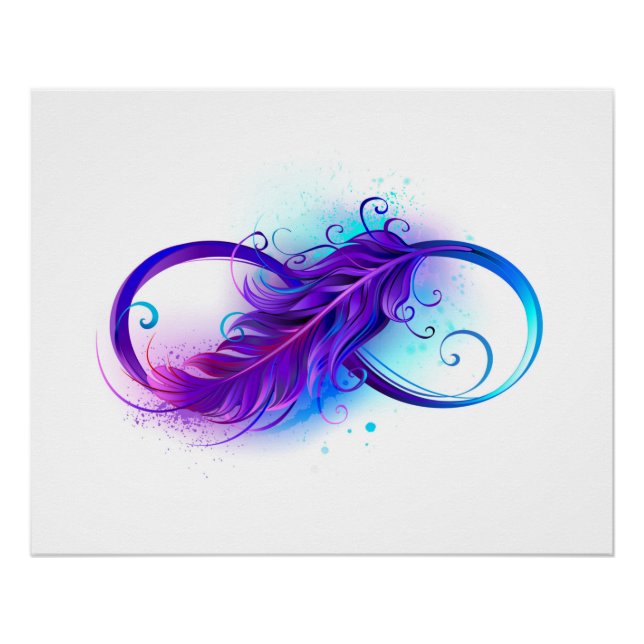 Infinity with Purple Feather Poster (Vorderseite)