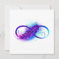 Infinity with Purple Feather