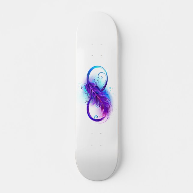 Infinity with Purple Feather Skateboard (Vorne)