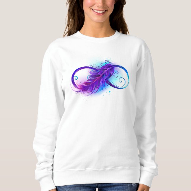Infinity with Purple Feather Sweatshirt (Vorderseite)