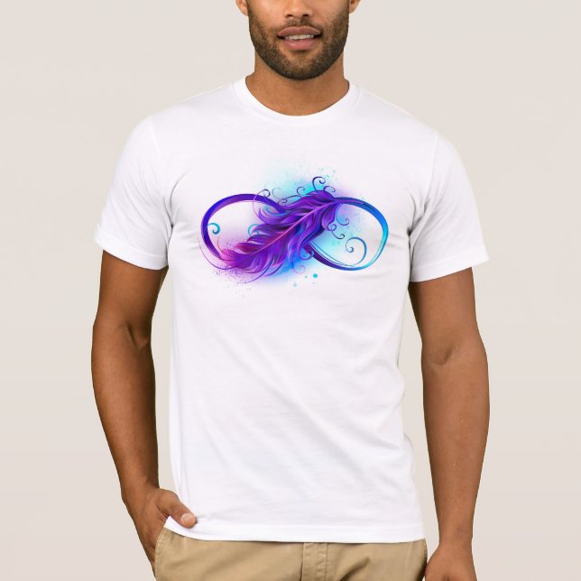 Infinity with Purple Feather T-Shirt (Vorderseite)
