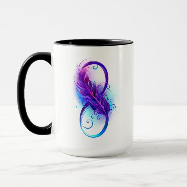 Infinity with Purple Feather Tasse (Links)