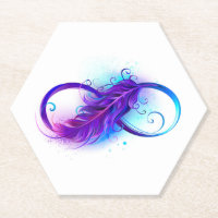 Infinity with Purple Feather