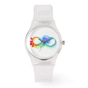 Infinity with Rainbow Jellyfish Armbanduhr