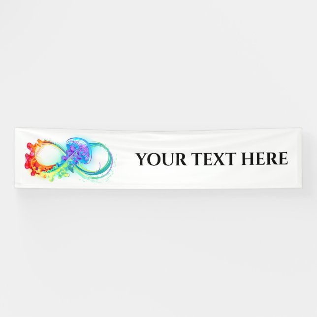 Infinity with Rainbow Jellyfish Banner (Horizontal)