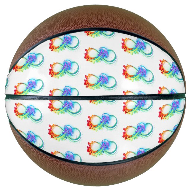 Infinity with Rainbow Jellyfish Basketball (Vorderseite)