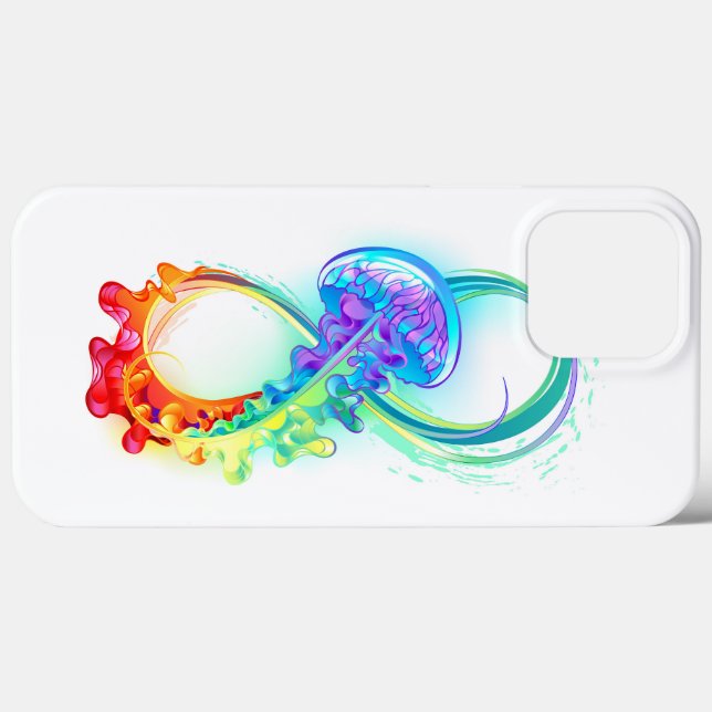 Infinity with Rainbow Jellyfish Case-Mate iPhone Hülle (Rückseite (Horizontal))
