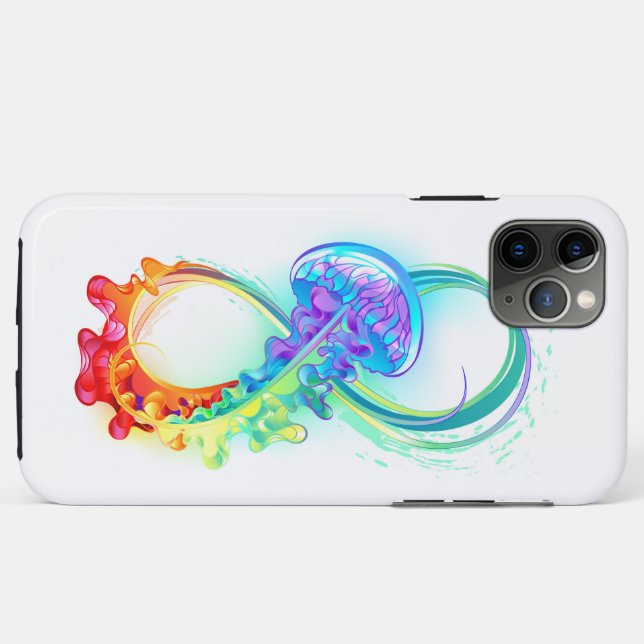 Infinity with Rainbow Jellyfish Case-Mate iPhone Hülle (Rückseite (Horizontal))