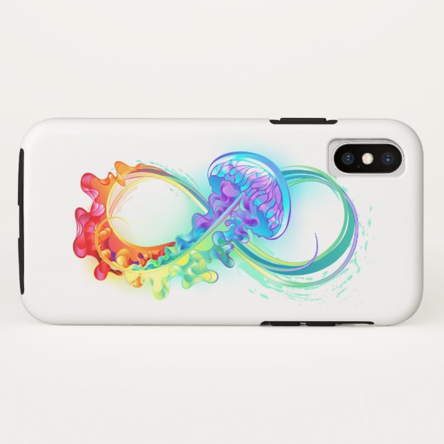 Infinity with Rainbow Jellyfish Case-Mate iPhone Hülle (Rückseite (Horizontal))