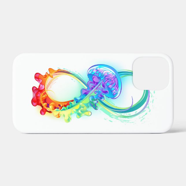 Infinity with Rainbow Jellyfish Case-Mate iPhone Hülle (Rückseite (Horizontal))