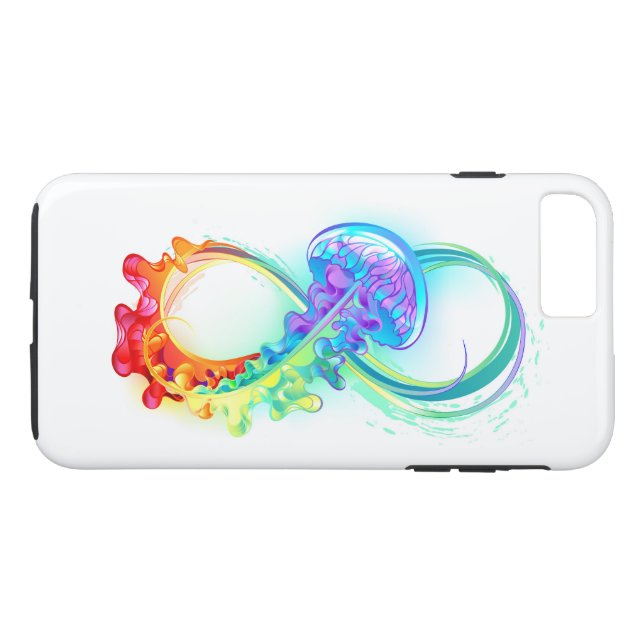 Infinity with Rainbow Jellyfish Case-Mate iPhone Hülle (Rückseite (Horizontal))