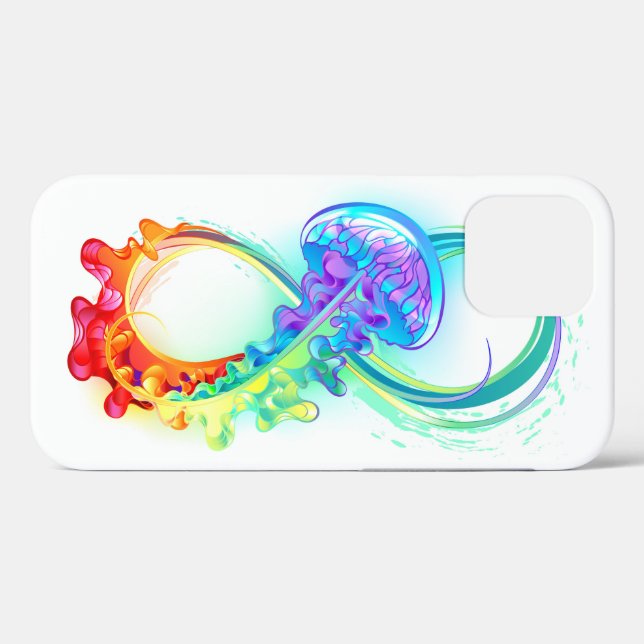 Infinity with Rainbow Jellyfish Case-Mate iPhone Hülle (Rückseite (Horizontal))