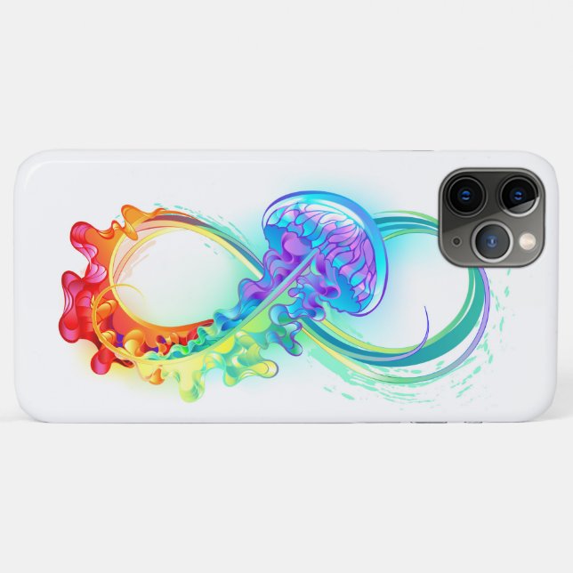 Infinity with Rainbow Jellyfish Case-Mate iPhone Hülle (Rückseite (Horizontal))