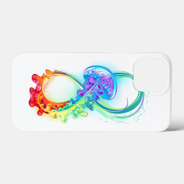 Infinity with Rainbow Jellyfish Case-Mate iPhone Hülle (Rückseite (Horizontal))