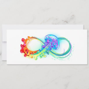 Infinity with Rainbow Jellyfish Feiertagskarte