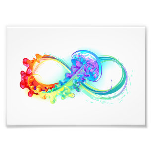 Infinity with Rainbow Jellyfish Fotodruck