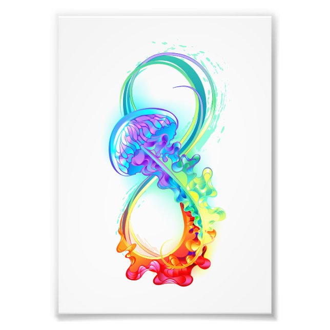 Infinity with Rainbow Jellyfish Fotodruck (Vorne)