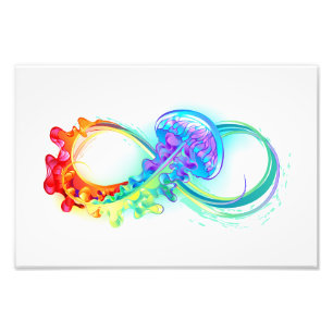 Infinity with Rainbow Jellyfish Fotodruck