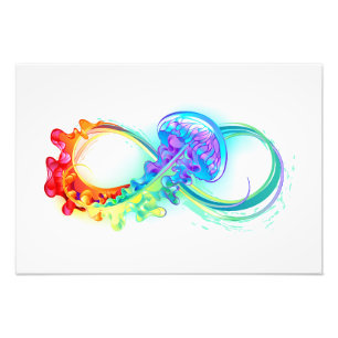 Infinity with Rainbow Jellyfish Fotodruck