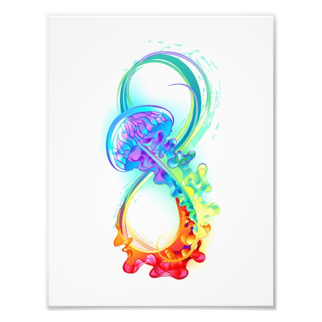 Infinity with Rainbow Jellyfish Fotodruck (Vorne)