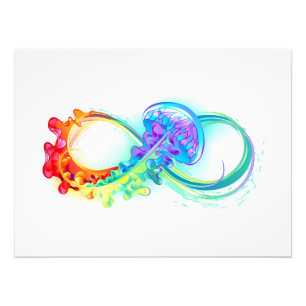 Infinity with Rainbow Jellyfish Fotodruck