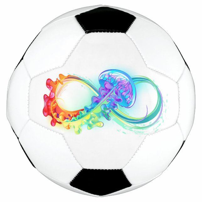 Infinity with Rainbow Jellyfish Fußball (Vorderseite)