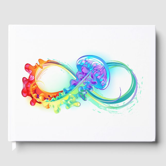 Infinity with Rainbow Jellyfish Gästebuch (Vorderseite)