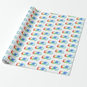 Infinity with Rainbow Jellyfish Geschenkpapier