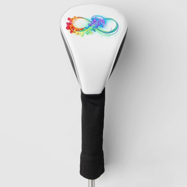 Infinity with Rainbow Jellyfish Golf Headcover (Vorderseite)