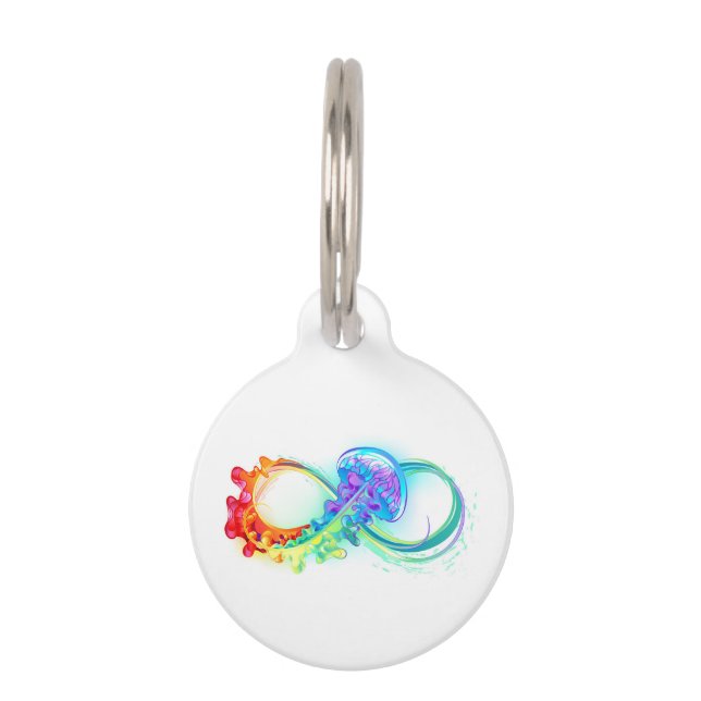 Infinity with Rainbow Jellyfish Haustiermarke (Vorderseite)