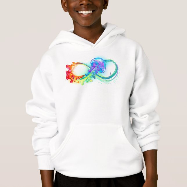 Infinity with Rainbow Jellyfish Hoodie (Vorderseite)