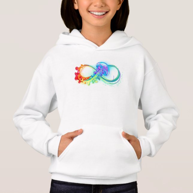 Infinity with Rainbow Jellyfish Hoodie (Vorderseite)