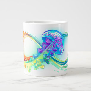 Infinity with Rainbow Jellyfish Jumbo-Tasse