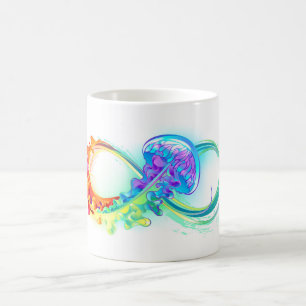 Infinity with Rainbow Jellyfish Kaffeetasse