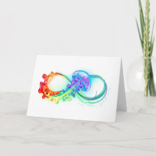 Infinity with Rainbow Jellyfish Karte