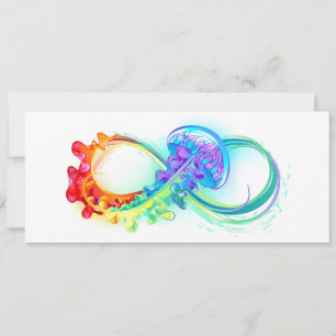 Infinity with Rainbow Jellyfish Karte