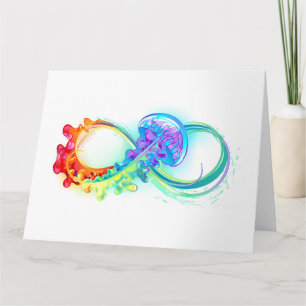 Infinity with Rainbow Jellyfish Karte