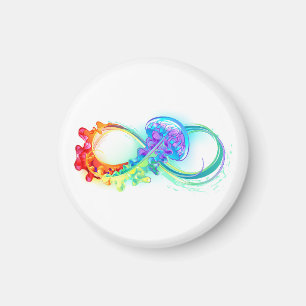 Infinity with Rainbow Jellyfish Magnet