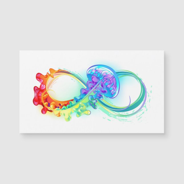 Infinity with Rainbow Jellyfish Magnetkarte (Vorderseite)