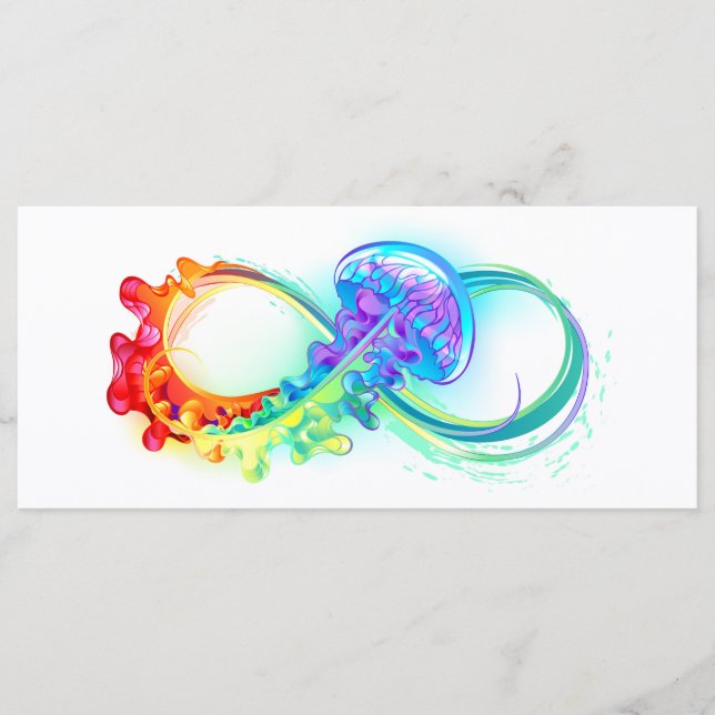 Infinity with Rainbow Jellyfish Menükarte (Vorderseite)