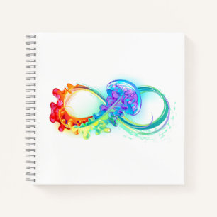 Infinity with Rainbow Jellyfish Notizbuch