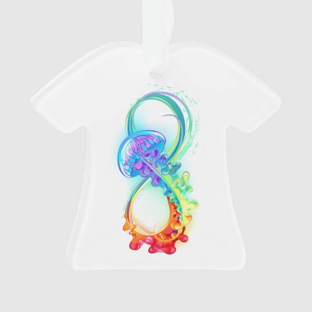 Infinity with Rainbow Jellyfish Ornament (Vorderseite)